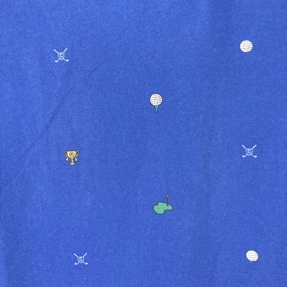 Chaps Golf Polo Shirt Men's XXXL All Over Print‎ Golf Balls Flags Bears - Picture 10 of 12